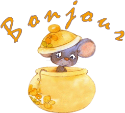 Gif animé bonjour souris